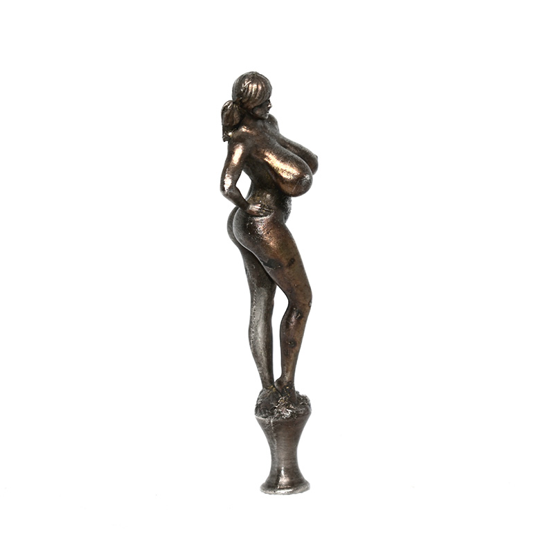 Pipe tamper crafted from fine pewter with Female Figure