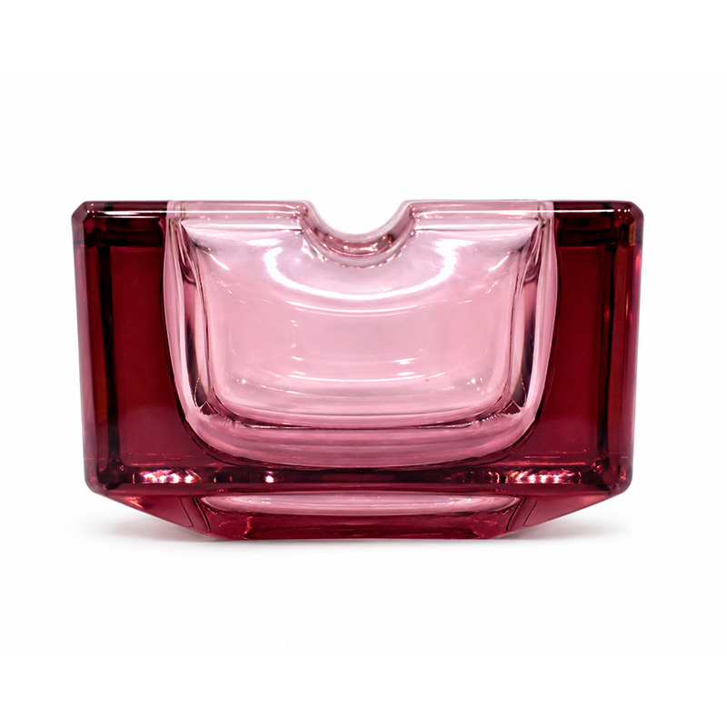 Vintage Murano Sommerso Glass Ashtray – Ruby Red & Pink, Italy, 1960s–70s