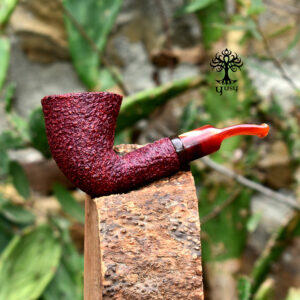 Bent Dublin Freehand Bordeaux Handmade Tobacco Pipe by Yusy Pipe Art