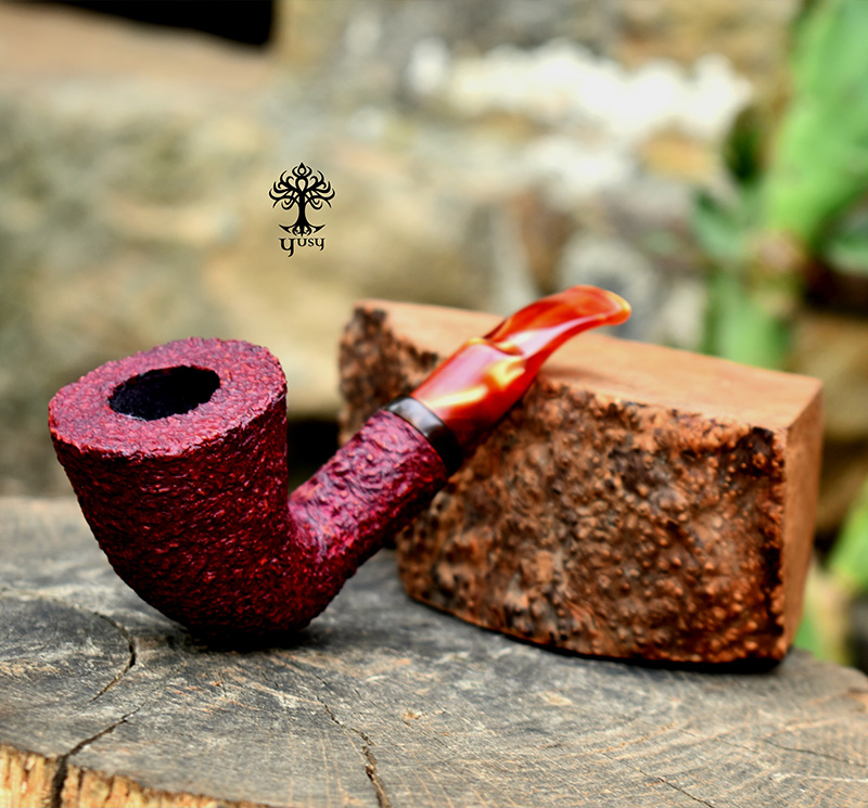 Pipa para tabaco Artesanal Bent Dublin Freehand Burdeos de Yusy Pipe Art