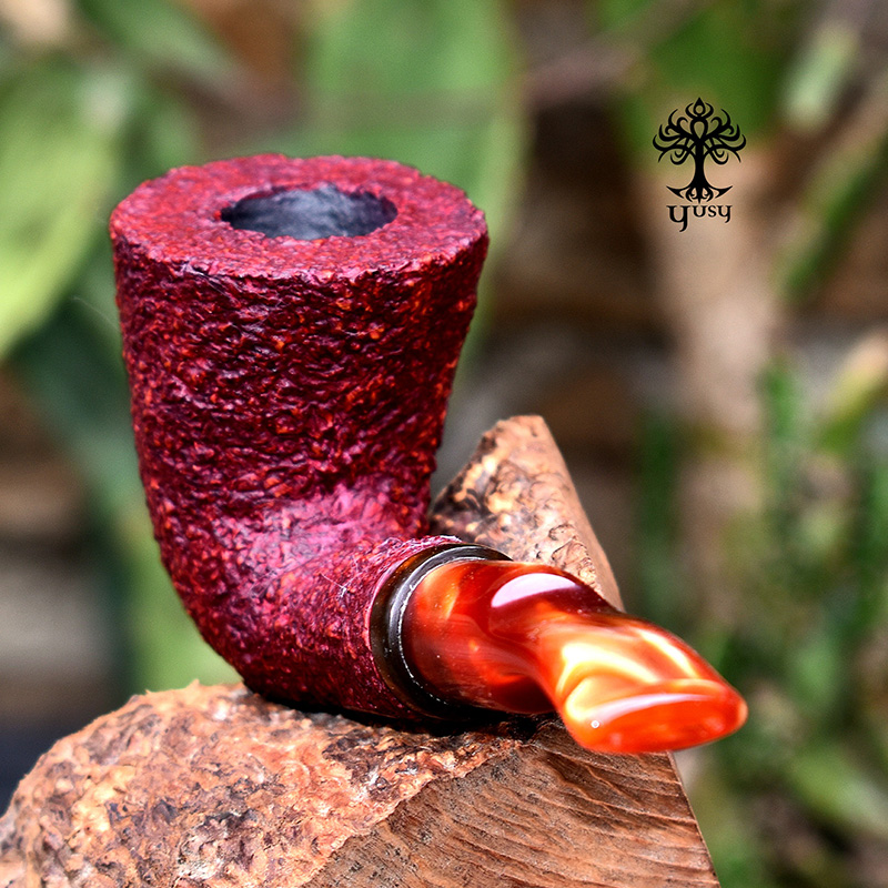 Pipa para tabaco Artesanal Bent Dublin Freehand Burdeos de Yusy Pipe Art
