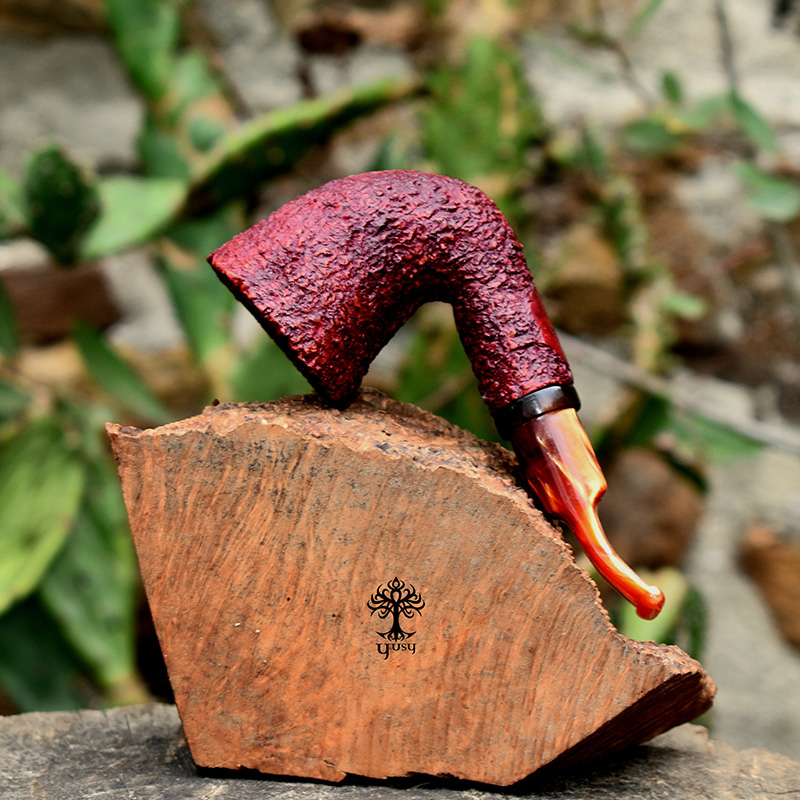 Pipa para tabaco Artesanal Bent Dublin Freehand Burdeos de Yusy Pipe Art