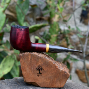 Pipa para tabaco modelo Billiard en color rosa oscuro ahumado
