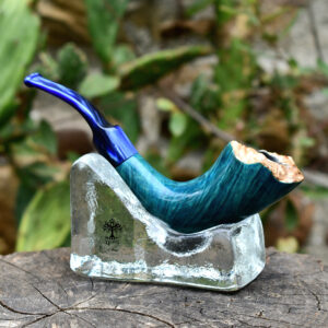 Freehand Tobacco pipe horn model Turquoise