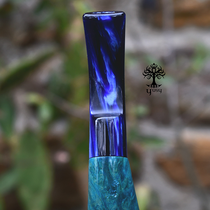 Freehand Tobacco pipe horn model Turquoise