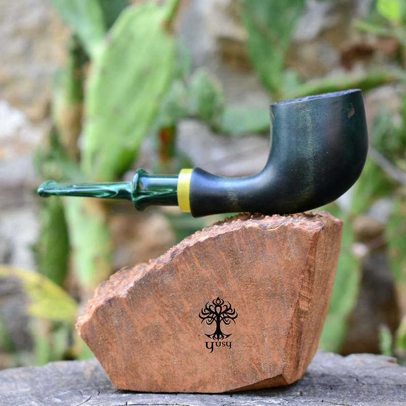 Pipa Artesanal Freehand Green Smoked Silvanus