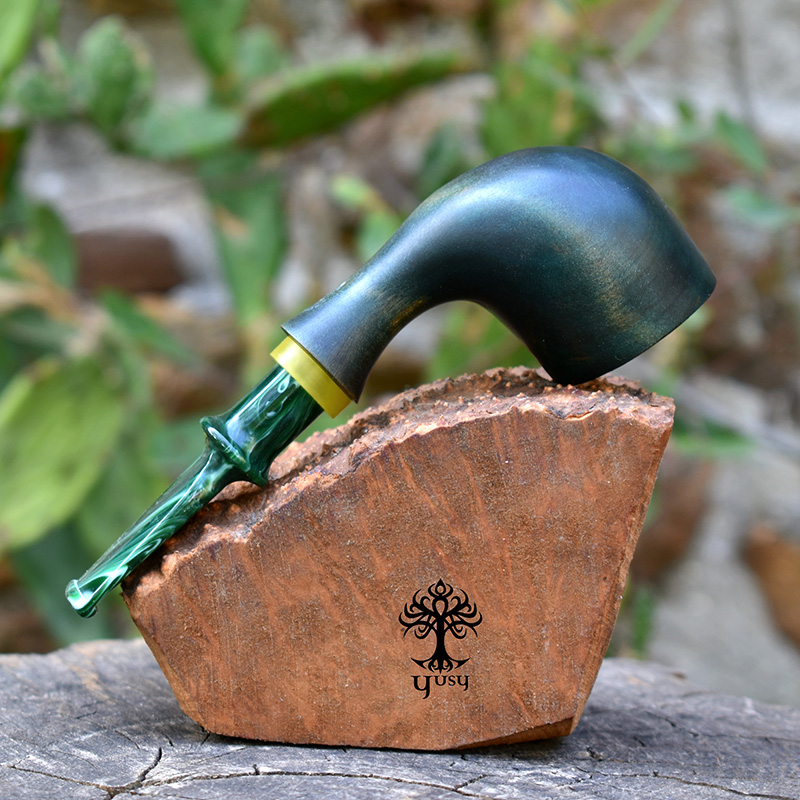 Pipa Artesanal Freehand Green Smoked Silvanus
