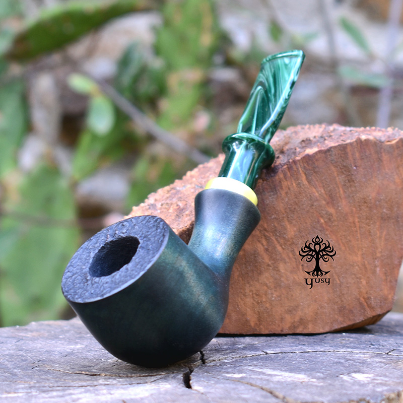 Pipa Artesanal Freehand Green Smoked Silvanus