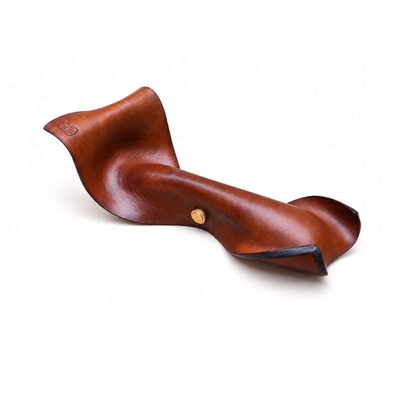 Vintage LAR Made in Italy Leather Pipe Rest Single Pipe Holder