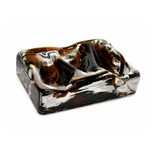 Vintage Schott Zwiesel “Sahara” Pipe Rest in German Glass – 1960s–70s for three pipes
