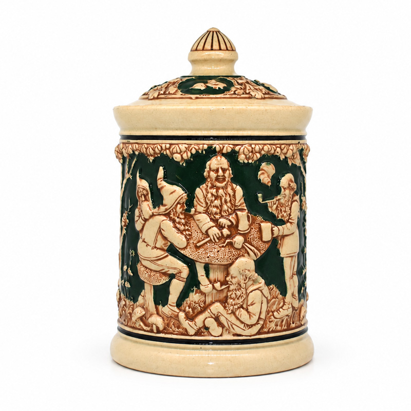 Antique Marzi & Remy 1406 German Stoneware Tobacco Jar – 1 Litre 